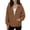Brown, variant on Zip Up Hoodie Women Long Sleeve Plus Size Plain Hooded Sweatshirts Fall Winter Trendy Casual Jacket with Pockets Shirts(Sky Blue,S)