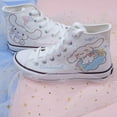 thumbnail image 3 of 2025 zapatos blancos de verano y otoño nuevo estilo jade canela perro zapatos de lona de caña alta para niñas y niñas corazón ins graffiti versión coreana tendencia versátil, 3 of 5