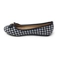 thumbnail image 2 of Victoria K Women's Houndstooth Print Gold Emblem Solid Color Bow Ballerina Flats, 2 of 5
