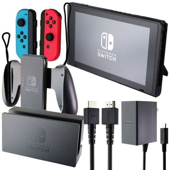 Nintendo Switch Console Bundle w/ Joy-Cons HAC-OO1(-O1) Animal Crossing Red/Blue (Used)