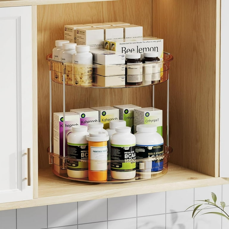 Tier Lazy Susan Turntable Organizer Rotating Spice Rack