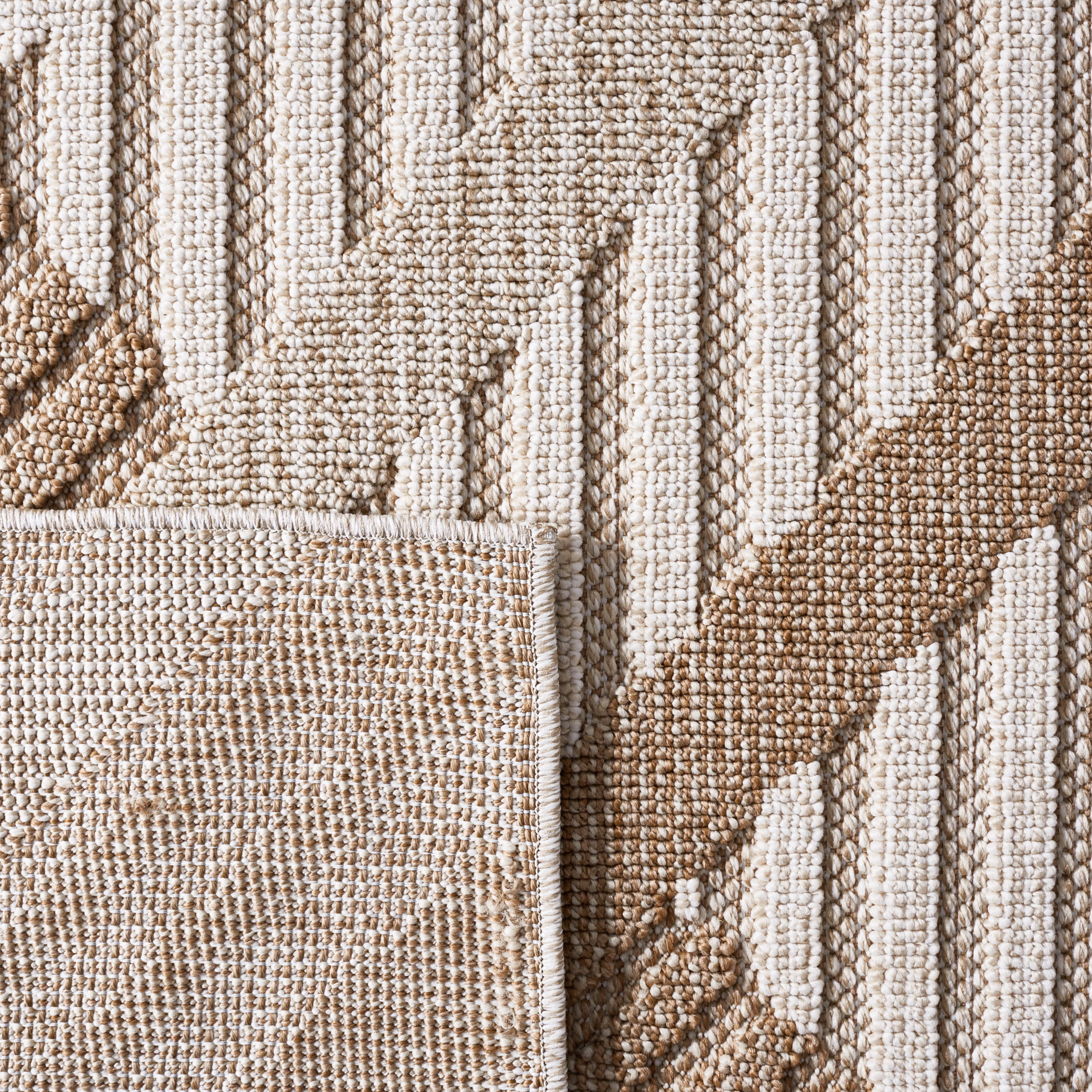 SAFAVIEH Global Amable Abstract Indoor/Outdoor Area Rug, Beige/Light Beige, 11' x 15'