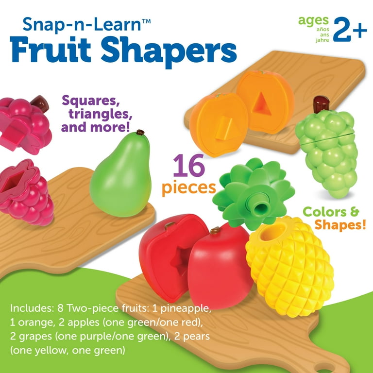 Learning Resources Snap-N-Learn Fruit Shapers Preschool Toy for