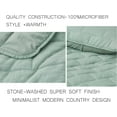 thumbnail image 4 of Chezmoi Collection George 3-Piece Jacquard Quilt Set King Size, Sage Green Textured Woven Lightweight Rectangle Quilted Bedspread for All Seasons (1 Quilt 108x96 inches, 2 Shams), 4 of 9