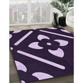thumbnail image 3 of Ahgly Company Machine Washable Indoor Rectangle Transitional Rich Lilac Purple Area Rugs, 3' x 5', 3 of 7