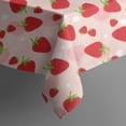 thumbnail image 5 of Red Strawberry Plants Fruit Dot Pink Pattern Square Tablecloth,Waterproof Square Table Cover,Wipeable Spillproof Washable Table Cover for Home Kitchen Party Decor 60"x60"(152x152cm), 5 of 6