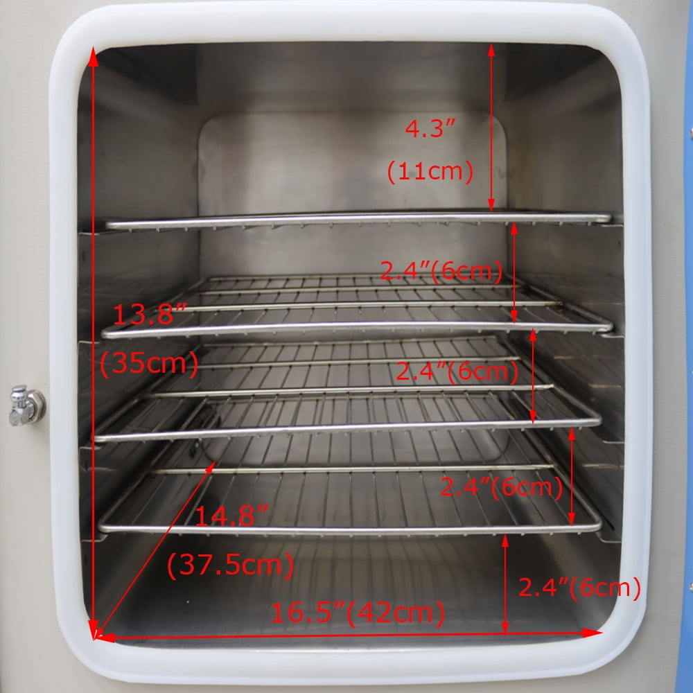 1.9 Cu Ft Vacuum Drying Oven with 4 Shelves for Industrial Lab Temperature Control 50~250℃
