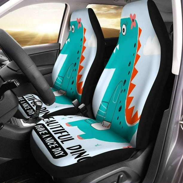 Car Seat Covers Blue Dino Dinosaur, Car Seat Cover Set For Baby Girl