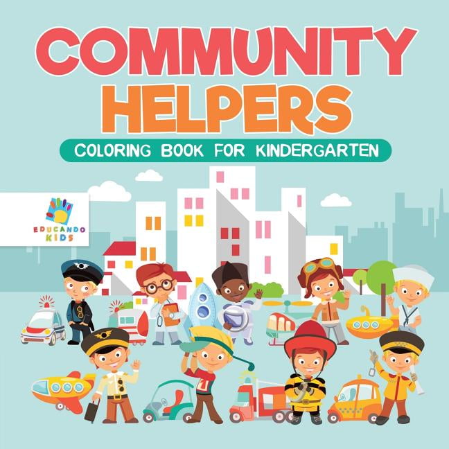 Community Helpers Coloring Book for Kindergarten (Paperback) Walmart