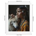 thumbnail image 2 of Paint By Numbers Kit for Adults Beginner - DIY Serene Woman With Majestic Wolf Canvas Painting Kits for Adults, Frameless Paint By Number for Adults for Home Wall Decor 16x20 Inch, 2 of 7