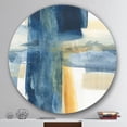 thumbnail image 3 of Designart 'Indigo Panel VI' Geometric Metal Circle Wall Art, 3 of 3