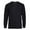 BLACK, variant on Men's Cotton Waffle-Knit Long Sleeve Thermal Henley Shirt, Charcoal Gray L, 1 Count, 1 Pack