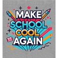 thumbnail image 4 of Make School Cool Again Back To School Adult Heather Gray Crew Neck Short Sleeve Tee-Medium, 4 of 4