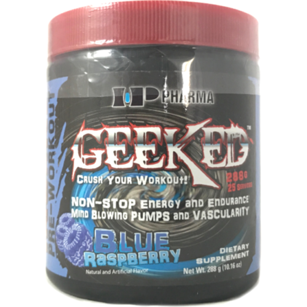 IP Pharma Geeked PreWorkout Energy Pump Endurance, Blue Raspberry