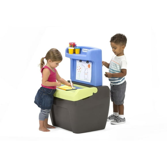 Simplay3 Toy Box Easel Double-sided Easel and Toy Box