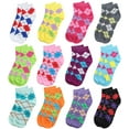 thumbnail image 2 of 12 Pairs Women's Ankle Socks Assorted Colors Size 9-11 Argyle #1, 2 of 2