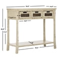 thumbnail image 4 of Safavieh Autumn Pine Wood 3 Drawer Console in White, 4 of 5