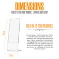 thumbnail image 5 of Photo Booth Nook - 100 pack - Acrylic Picture Frame - Slanted Prints & Signs Holder, Clear Angled Tabletop Pic Display Stand - Wide Back Flap, Stable Base - Perfect Wedding Favors - Vertical, 2x6", 5 of 5