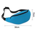thumbnail image 2 of Hukapapa Riñonera para hombre y mujer, para deportes al aire libre, impermeable, bolso diagonal, bolso para teléfono, cartera de gran capacidad, azul real + azul cielo, 2 of 5