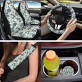 thumbnail image 4 of KUIFORTI Fish Camouflage Automobile Seat Cover Sets Comfortable Set of 14 Car Accessories Full Set for Women Men Universal fit for SUV,Van,Saden,Truck Washable Elastic Fabrics, 4 of 7
