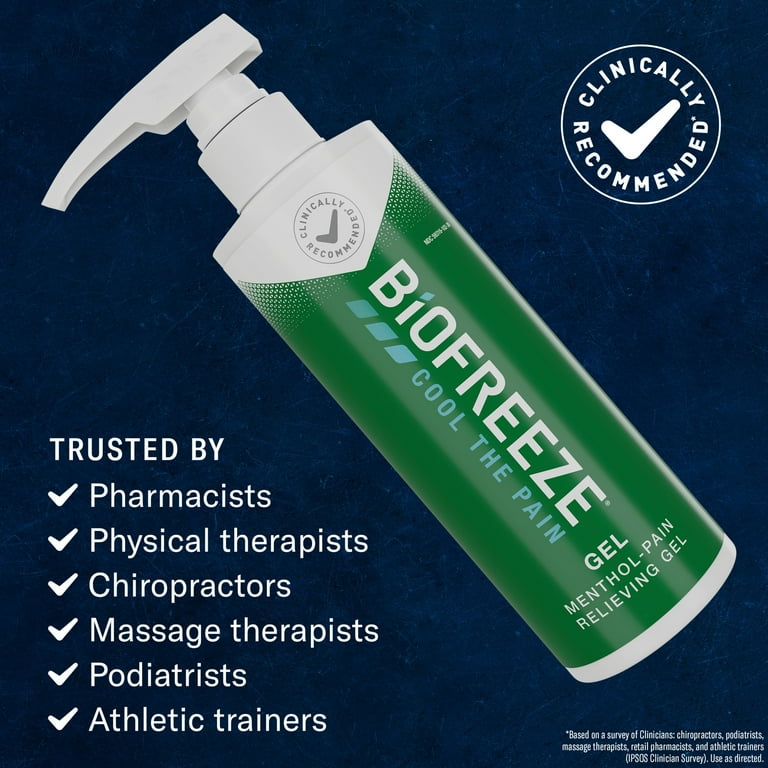 Biofreeze Pain Relief Gel, Back Knee Muscle Joint and