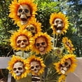 thumbnail image 2 of Halloween decorations Sunflower skull Garden simulation flower ornaments, 2 of 8