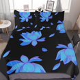 thumbnail image 1 of HAHDAXIA Flower Painting Bedding Solid Comforter Set for All Seasons,3 Pieces(1 Comforter+2 Pillowcases),Soft Microfiber Bedding Set Twin(86"x70"), 1 of 7