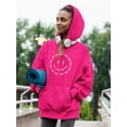 thumbnail image 2 of Smiling Barb Wire Face Hoodie Women -Image by Shutterstock, Female 5X-Large, 2 of 4