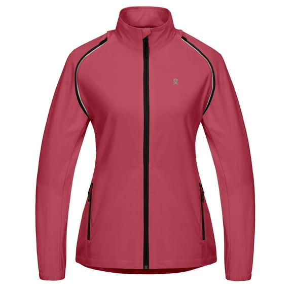 Little Donkey Andy Women's Lightweight Waterproof Cycling Jacket with Removable Sleeves for Biking Running Golf Red XS