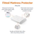 thumbnail image 2 of Protector de colchón impermeable Amazon Basics King blanco, 2 of 6
