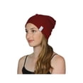 thumbnail image 1 of Soft Ribbed Slouchy Beanie, Burgundy, 1 of 2