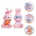 thumbnail image 2 of BRIGHTFUFU 2 piezas de figuras en miniatura Figuras de conejo falso decoración de pastel de pastel de conejito, 2 of 7