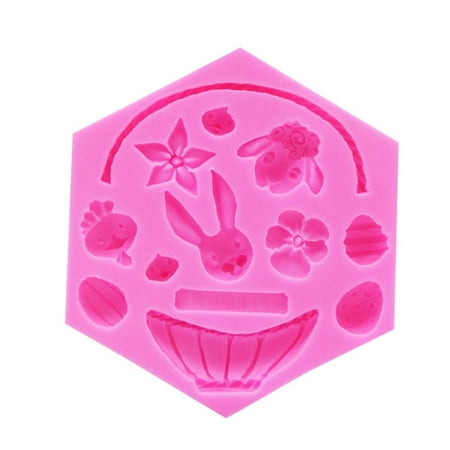 

Thinsont Silicone Easter Baking Mold Rabbit Basket Flower Bunny Eggs Candy Cookie Cake Kitchen Baking Decorating Tools