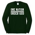 thumbnail image 2 of Wild Bobby One Nation Under God Inspirational/Christian Men Long Sleeve Shirt, Forest Green, 3X-Large, 2 of 5