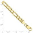 thumbnail image 2 of Bracelet Chaîne Figaro Concave en Or Jaune 10k 6mm, 2 of 6