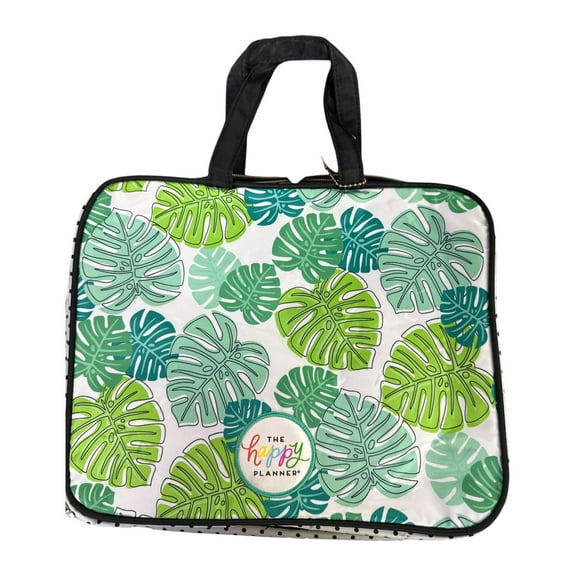 Happy Planner Monstera Leaf Personal Organizer with Removable Pouches, Multicolor