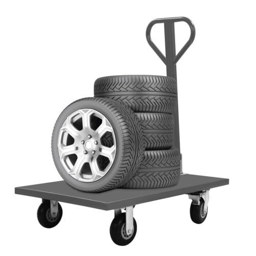 Industrial Flat Dolly Cart Heavy Duty Cart Flatbed Hand Truck 2000 lbs Load