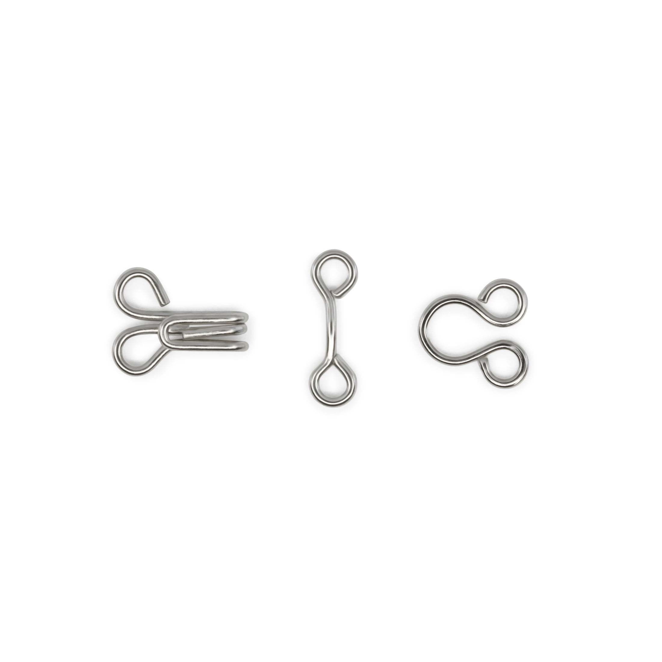 Dritz Hooks & Eyes, Size 2, Silver, 96 Sets