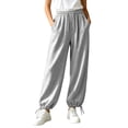 thumbnail image 6 of CQONEPT Womens Sweatpants High Waist Lounge Casual Joggers Drawstring Cuffs Athletic Lounge Pants Workout Casual Trousers with Pockets, 6 of 6