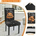 thumbnail image 5 of Halloween Chair Covers Set of 6 Pumpkin Ghost Spider Stretch Parsons Chair Slipcovers for Halloween Dining Room Decor Chairs Seat Protectors (Ghost Spider Web,6PCS), 5 of 6