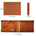 thumbnail image 4 of 7 Ring Check Binder for Business Checks, Checkbook Binder with Zipper for 3-up Business Checks,Personalized Check Book Portfolio for 9 x 13 inch Sheets 600 Check, Check Holders for Men/Women, 4 of 8