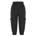 thumbnail image 6 of Capri Cargo Jogger Pants for Women - Soft Casual Drawstrings Track Cuff Bottoms Summer Loose Cropped Sweatpants, 6 of 7