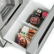 Midea 21.6-Cu. Ft. Cabinet Depth 4-Door French Door Refrigerator, Stainless Steel