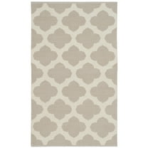 SAFAVIEH Montauk Proinsias Geometric Cotton Area Rug, Grey/Ivory, 2'6" x 4'