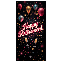 Neon Style Happy Retirement Banner Party Decoration Background Backdrop for Retirement Party Celebrations Photography Props Decorations