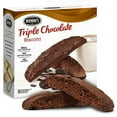thumbnail image 2 of (2 pack) Nonni's Triple Chocolate Biscotti Italian Cookies - Triple Chocolate Italian Biscotti Cookies - Dark Chocolate - Biscotti Individually Wrapped Cookies -  Chocolate Coffee Cookies - 6.88 oz, 2 of 3