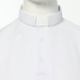 thumbnail image 4 of BLESSUME Mens Clergy Tab Collar Polo Shirt Short Sleeve Pastor Minister Preacher Blouse and Tops, 4 of 7