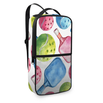 Pickleball Gear Bag, Large-Zippered Main Compartment and Mesh Pocket, Pickleball Carry Case for Paddles and Accessories, 17 x 9 Inches