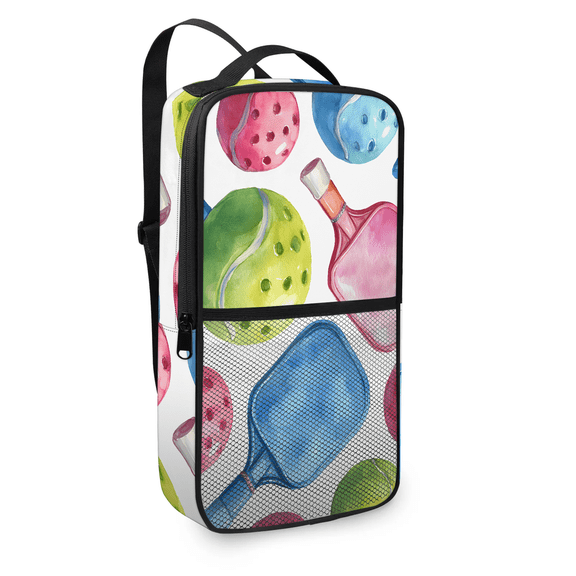 Pickleball Gear Bag, Large-Zippered Main Compartment and Mesh Pocket, Pickleball Carry Case for Paddles and Accessories, 17 x 9 Inches