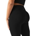 thumbnail image 6 of YITTY Active Women's UltraLuxe Kick Flare High Waist Legging, Athleisure, 4-Way-Stretch, Iconic Black, 2X, Regular | 32" Inseam, 6 of 8